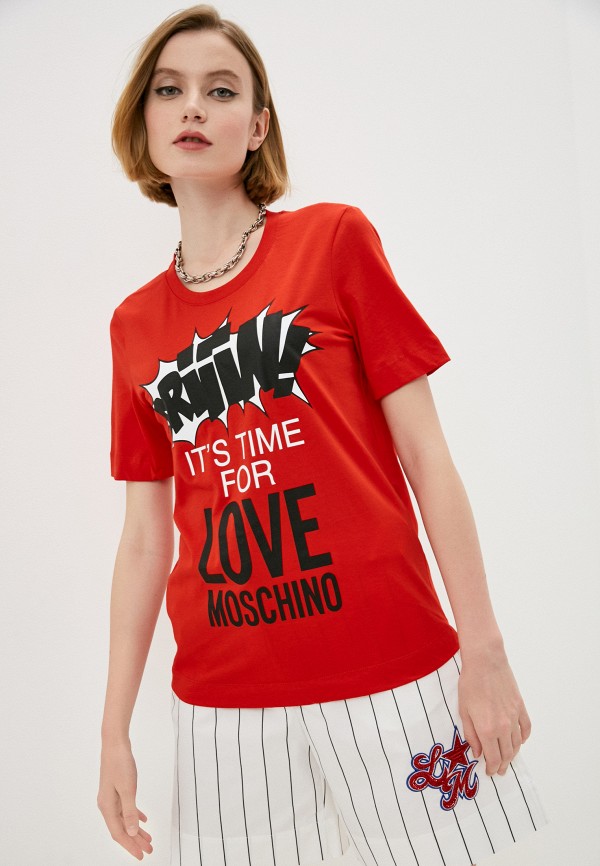 

Футболка Love Moschino, Красный