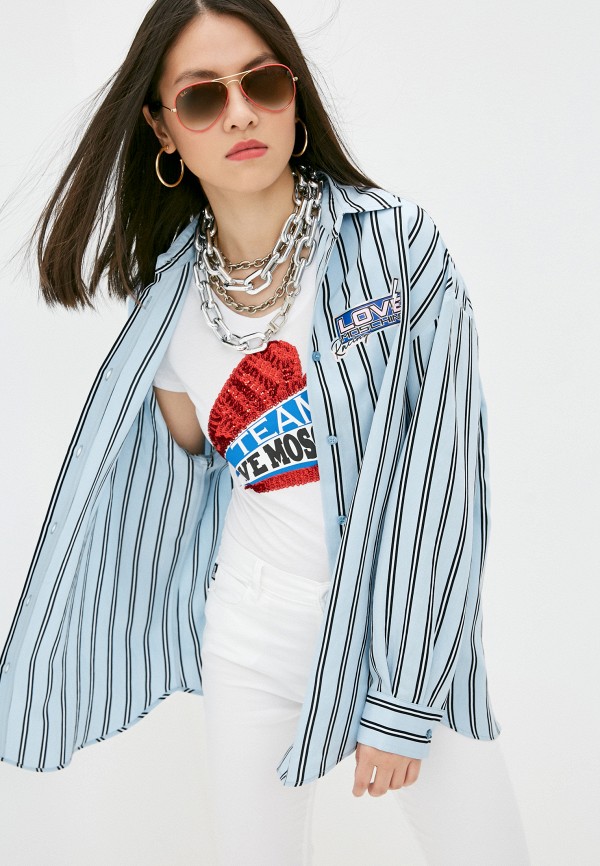 

Рубашка Love Moschino, Голубой