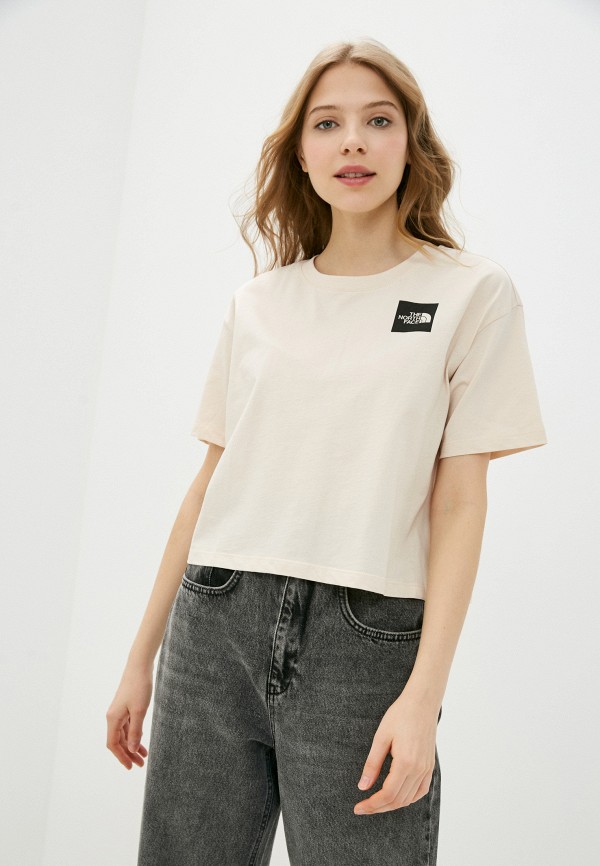 

Футболка The North Face, Бежевый, W CROPPED FINE TEE