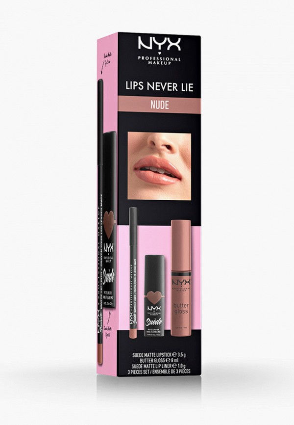 

Набор для макияжа губ Nyx Professional Makeup, Розовый, "LIPS NEVER LIE", NUDE