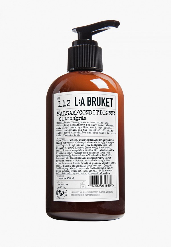 

Кондиционер для волос La Bruket, Белый, 112 CITRONGRAS 250 ml