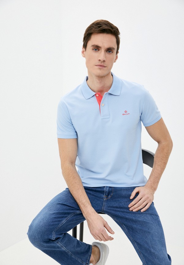 

Поло Gant, Голубой, Gant RTLAAE683001
