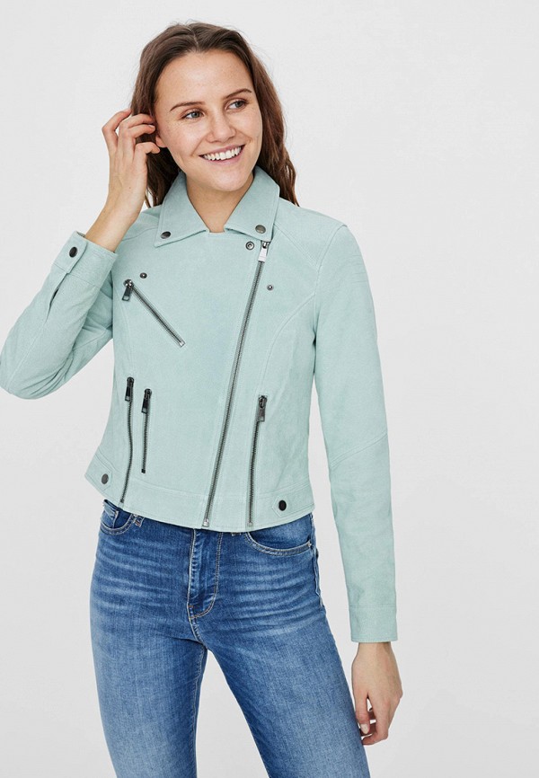 

Куртка кожаная Vero Moda, Бирюзовый