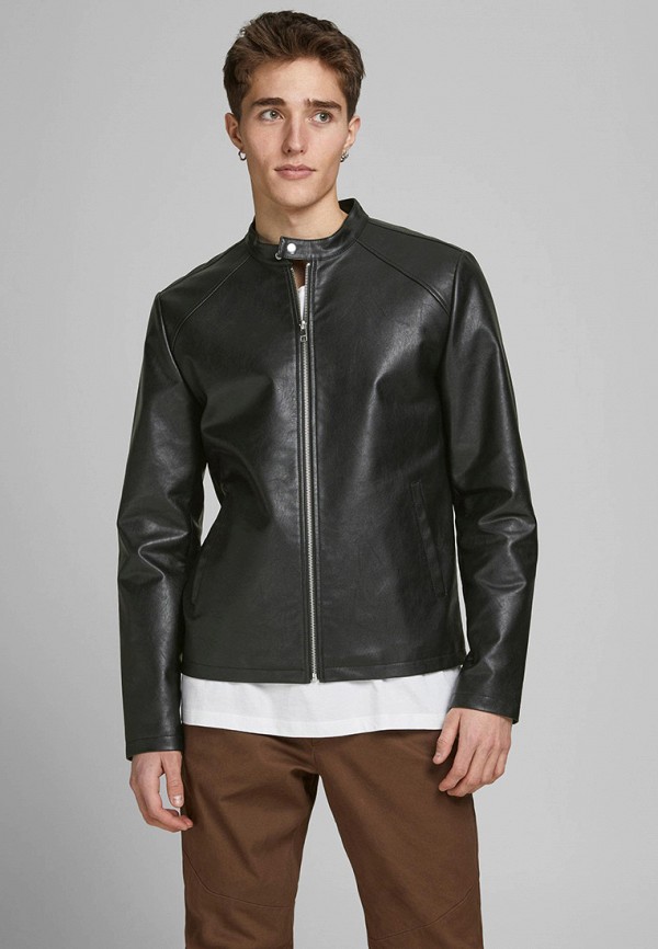 

Куртка кожаная Jack & Jones, Черный