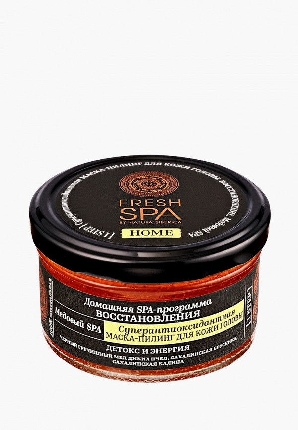 

Маска для волос Natura Siberica, Прозрачный, Fresh SPA home пилинг для кожи головы "Суперантиоксидантная. МЕДОВЫЙ SPA", 170 мл