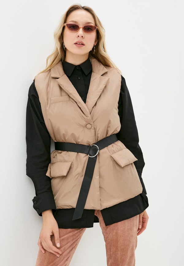 

Жилет утепленный Moda Sincera, Бежевый, Moda Sincera RTLAAF375601