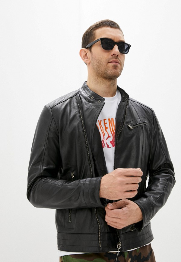 

Куртка кожаная Bikkembergs, Черный