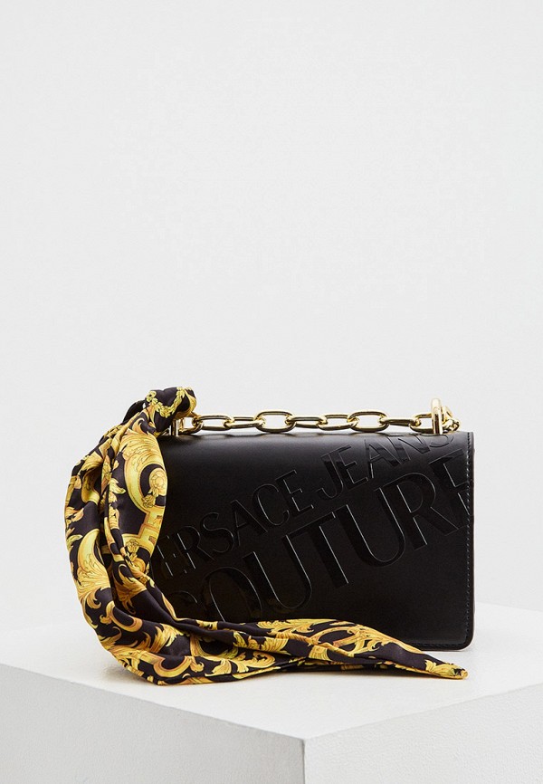 

Сумка Versace Jeans Couture, Черный, с брелоком и шарфом 75х15 см