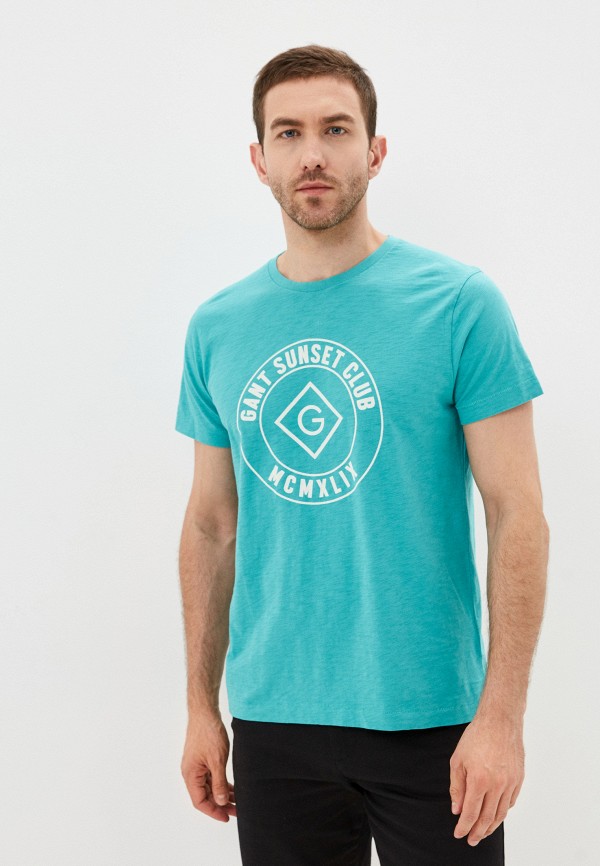 

Футболка Gant, Бирюзовый
