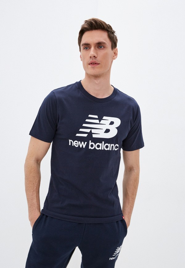 

Футболка New Balance, Синий, ESSENTIALS STACKED LOGO T
