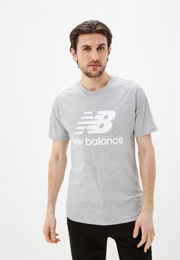 

Футболка New Balance, Серый, ESSENTIALS STACKED LOGO T
