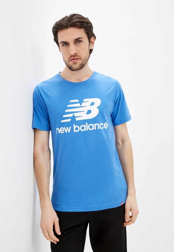 

Футболка New Balance, Голубой, ESSENTIALS STACKED LOGO T