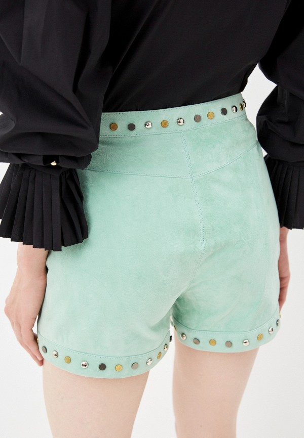 Фото 4 - женские шорты Just Cavalli бирюзового цвета