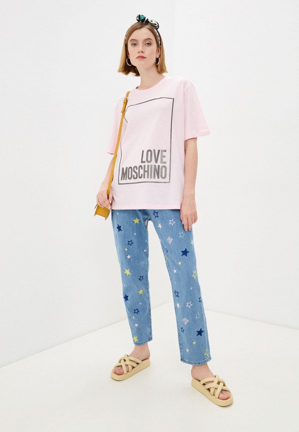 

Футболка Love Moschino, Розовый, Love Moschino RTLAAH311501
