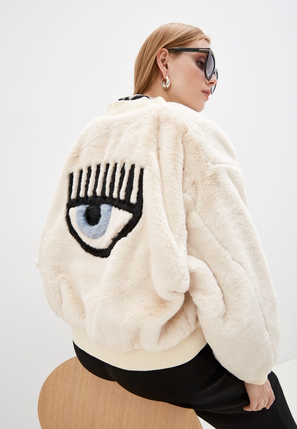 

Шуба Chiara Ferragni Collection, Бежевый, Chiara Ferragni Collection RTLAAH670602