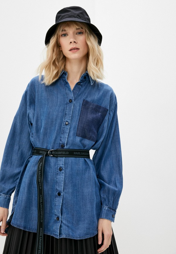 

Рубашка джинсовая Karl Lagerfeld Denim, Синий
