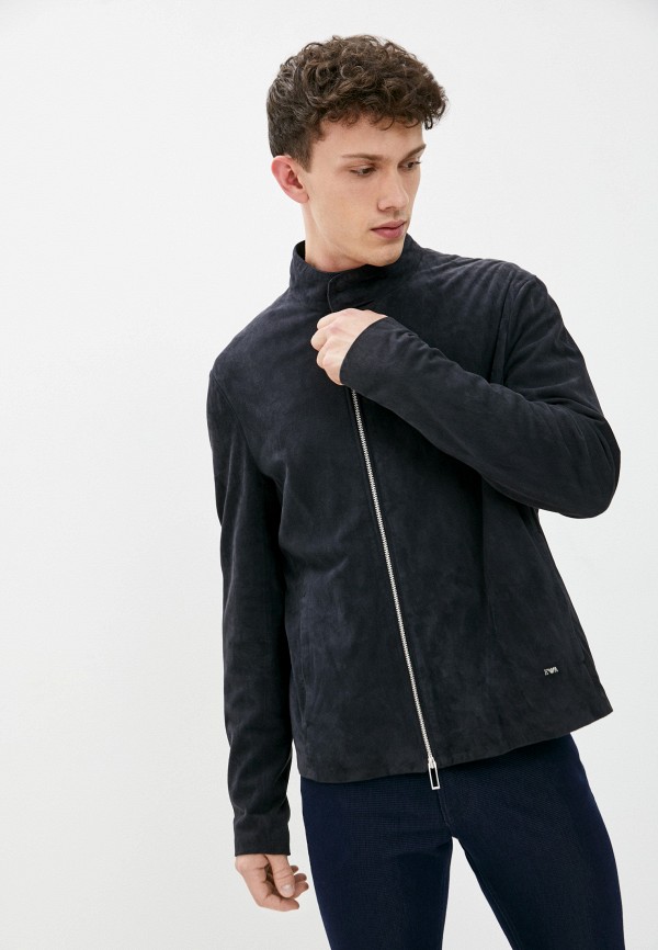 

Куртка кожаная Emporio Armani, Синий