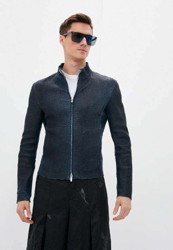 

Куртка кожаная Emporio Armani, Синий, Emporio Armani RTLAAH753701
