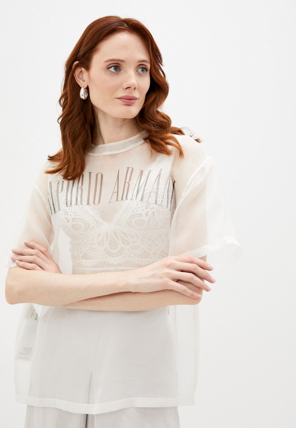 Блуза Emporio Armani белого цвета