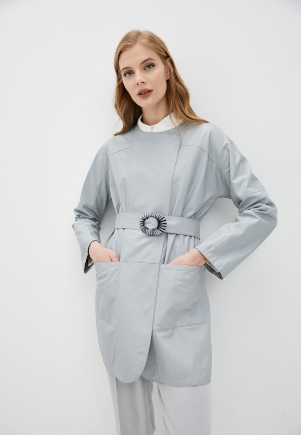

Куртка кожаная Emporio Armani, Серый