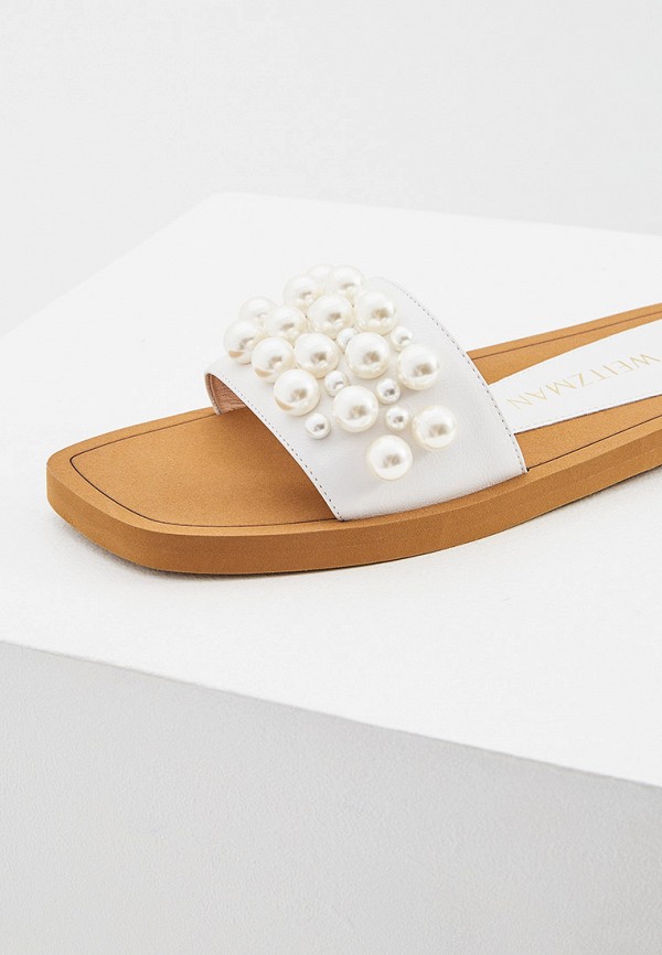

Сабо Stuart Weitzman, Белый, GOLDIE SLIDE