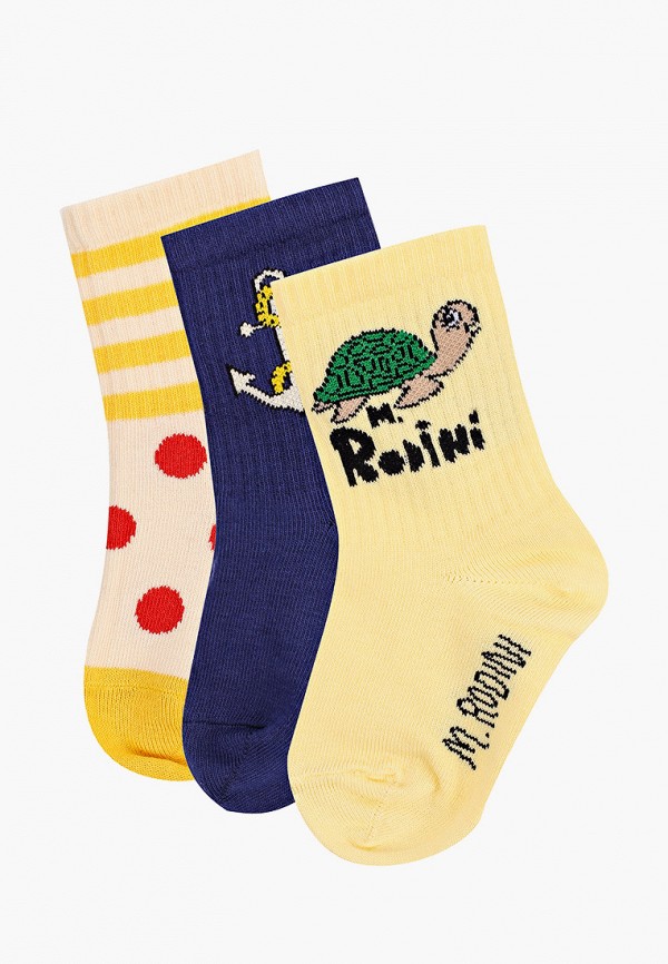 

Носки 3 пары Mini Rodini, Желтый;синий, Mini Rodini RTLAAH929001
