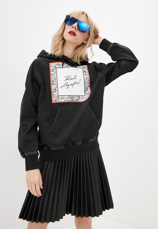 

Худи Karl Lagerfeld Denim, Черный