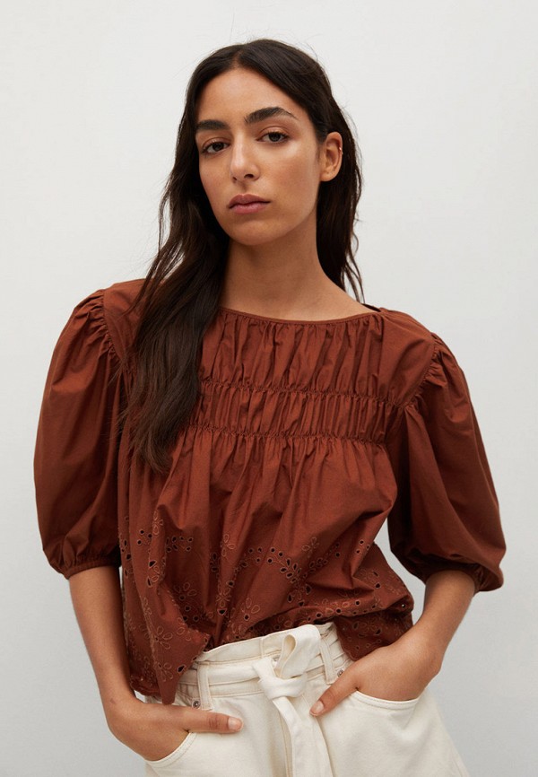 

Блуза Mango, Коричневый, Mango RTLAAI095701