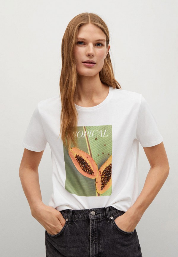 

Футболка Mango, Белый, Mango RTLAAI104601