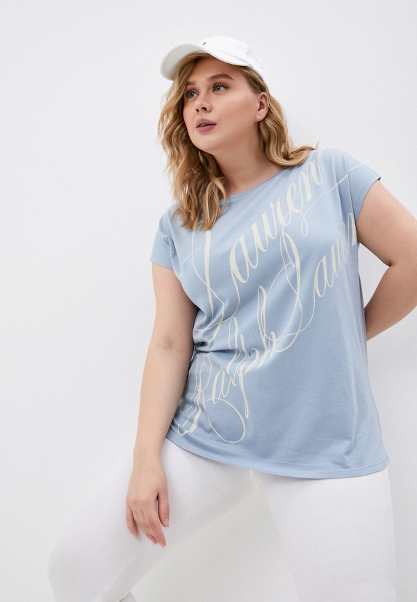 

Футболка Lauren Ralph Lauren Woman, Голубой, Lauren Ralph Lauren Woman RTLAAI316801