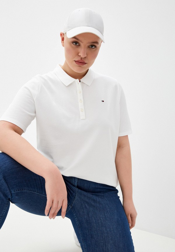 

Поло Tommy Hilfiger, Белый, CURVE