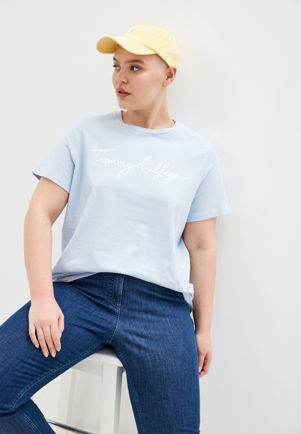 

Футболка Tommy Hilfiger, Голубой, CURVE