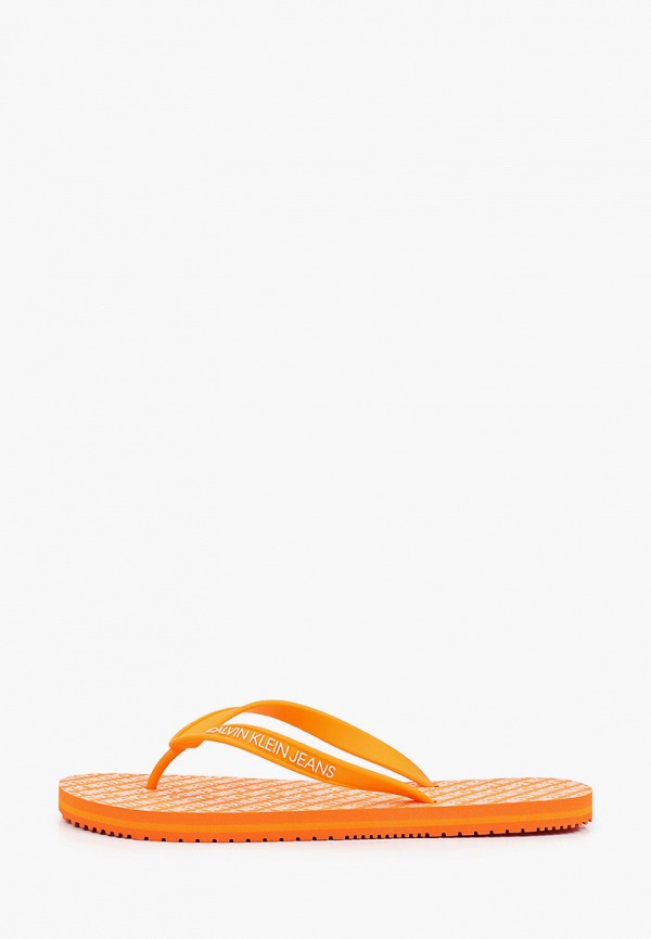

Сланцы Calvin Klein Jeans, Оранжевый, FLIP FLIP INSTITUTIONAL AOP TPU