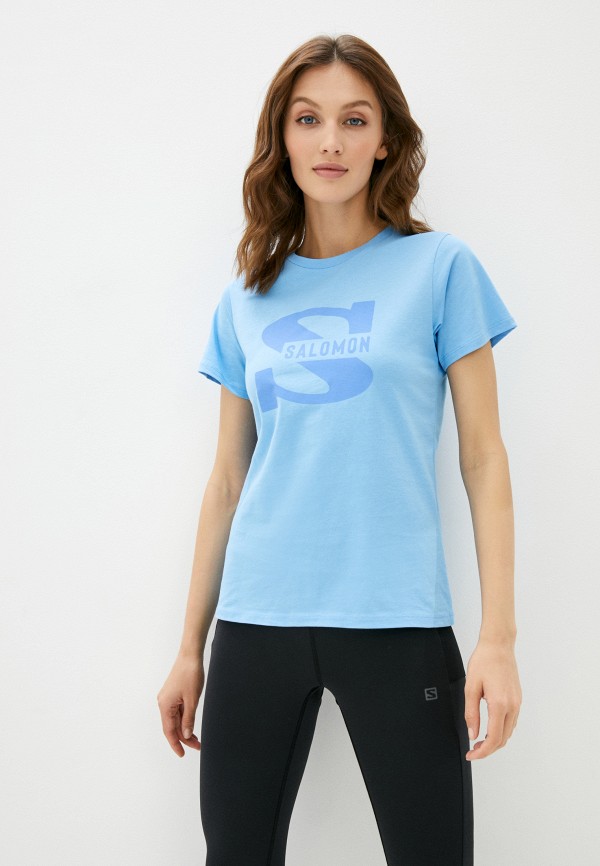 

Футболка Salomon, Голубой, OUTLIFE BIG LOGO TEE W