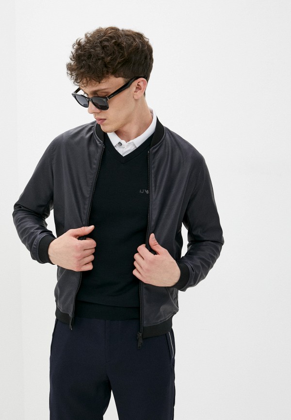 

Куртка кожаная Emporio Armani, Синий, Emporio Armani RTLAAI805501