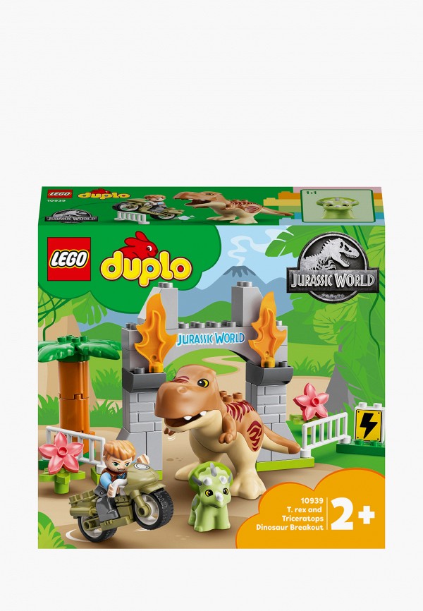 

Конструктор LEGO, Разноцветный, Побег динозавров: тираннозавр и трицератопс