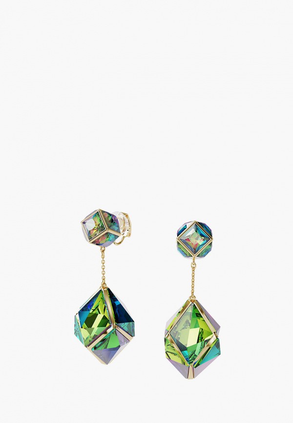 

Клипсы Swarovski®, Разноцветный, Curiosa, покрытие золото