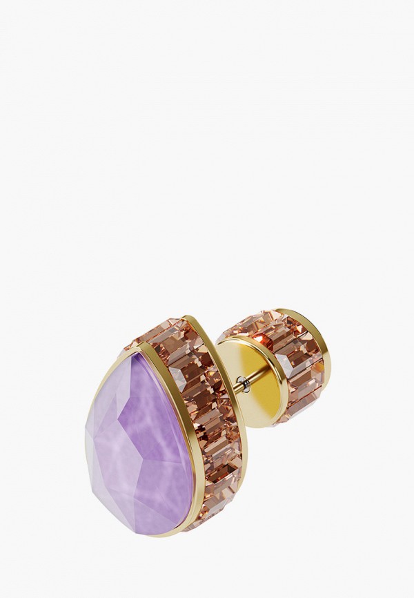

Серьга Swarovski®, Разноцветный, Orbita, покрытие золото
