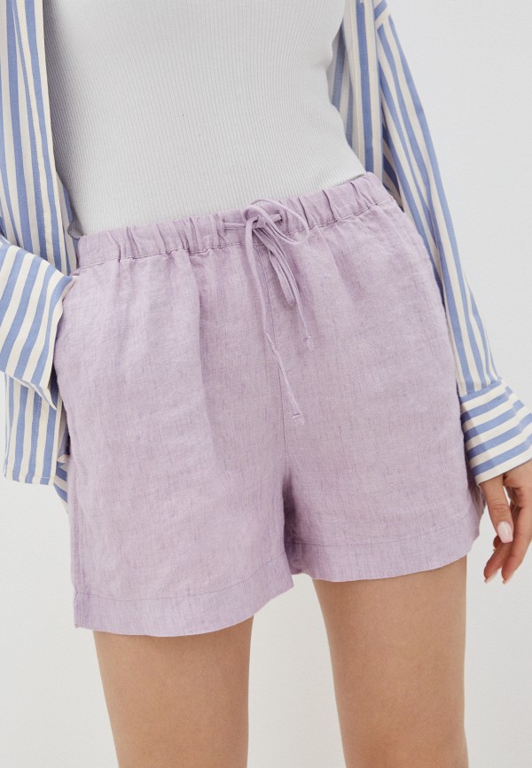 

Шорты Mango, Фиолетовый, LINEN