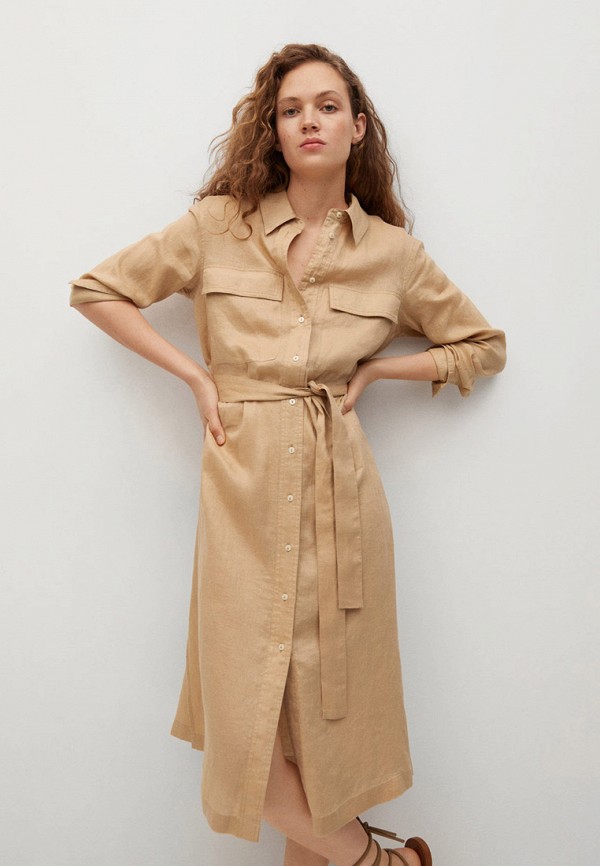

Платье Mango, Бежевый, ELEA