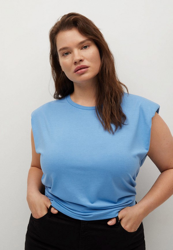 

Футболка Violeta by Mango, Голубой, Violeta by Mango RTLAAJ566801