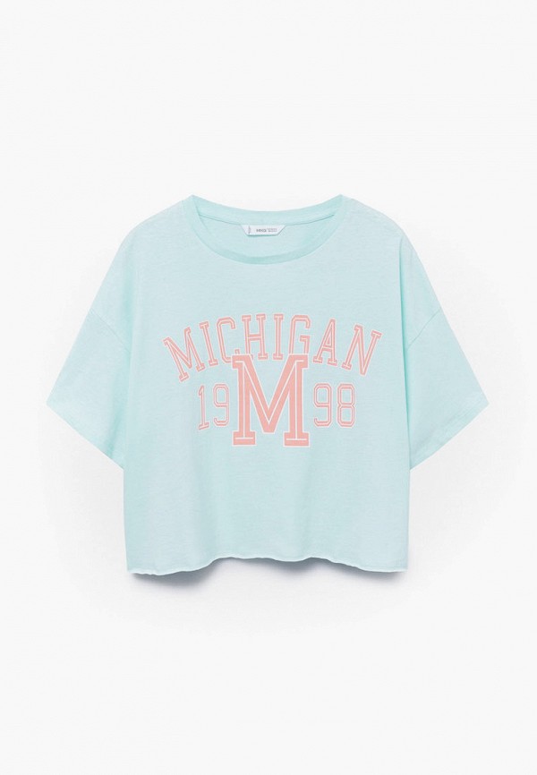 

Футболка Mango Kids, Бирюзовый, Mango Kids RTLAAJ593201