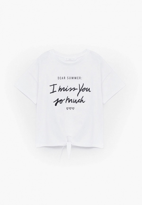 

Футболка Mango Kids, Белый, MISSYOU