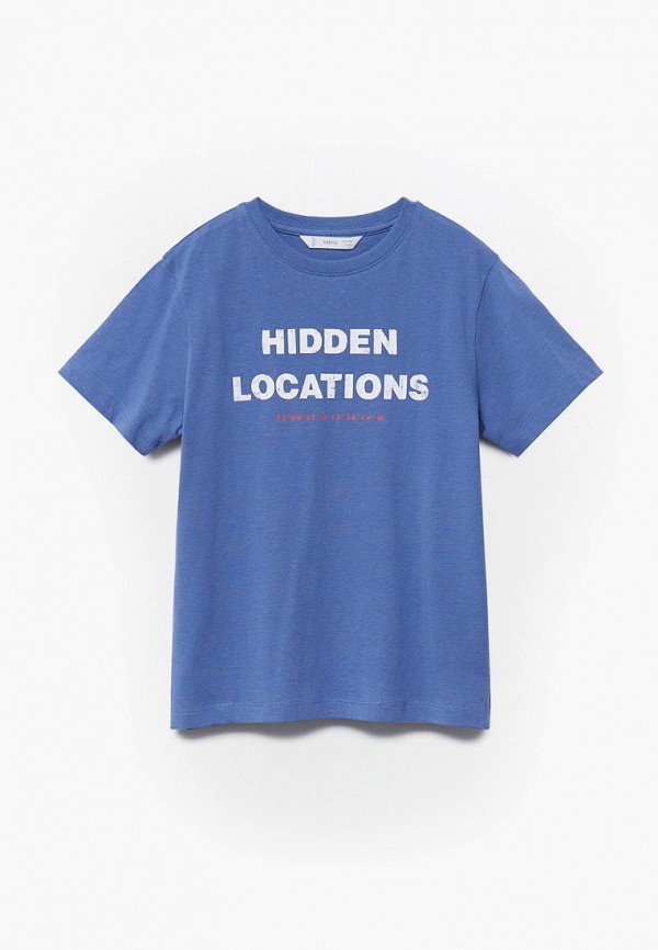 

Футболка Mango Kids, Синий, LOCATION