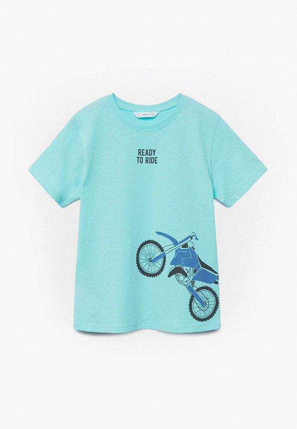 

Футболка Mango Kids, Бирюзовый, VECHICLE