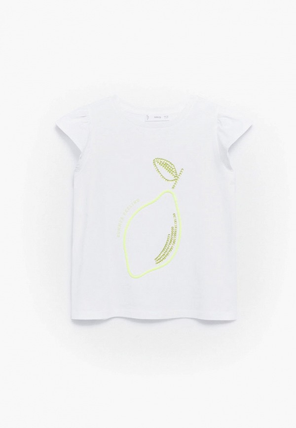 

Футболка Mango Kids, Белый, FLUOR