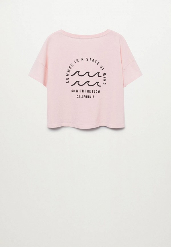 

Футболка Mango Kids, Розовый, WAVES