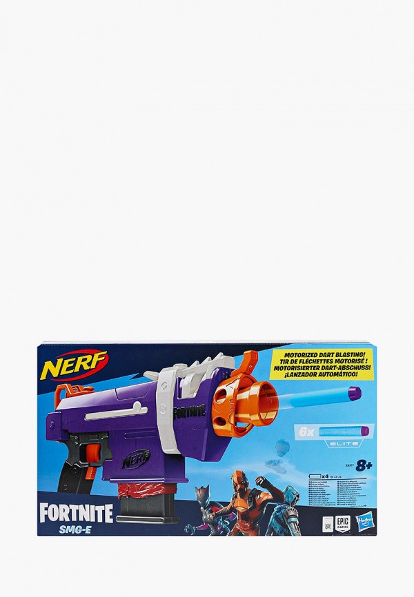 

Бластер игрушечный Nerf, Разноцветный, FORTNITE SMG-E, с 6 дротиками