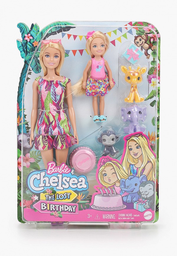 

Набор игровой Barbie, Разноцветный, "Куклы Барби и Челси с питомцами"