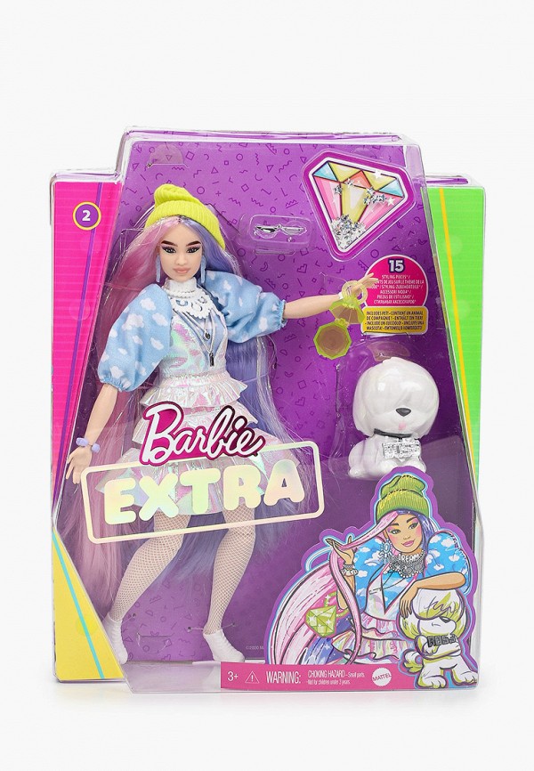 

Кукла Barbie, Разноцветный, "Экстра" кукла в шапочке